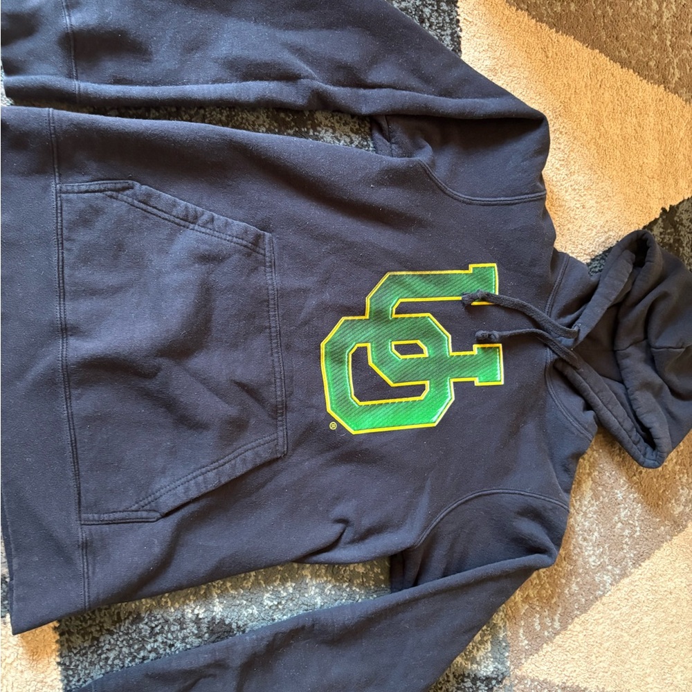 Fanatics Black and Green Sweater with OU Bold Logo